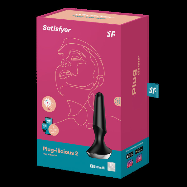 Анальная смарт-вибропробка Satisfyer Plug-ilicious 2 Black
