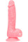 Светящийся в темноте фаллоимитатор ADDICTION - BRANDON - 7.5" - PINK G.I.D. /W PB, 19 см, силикон