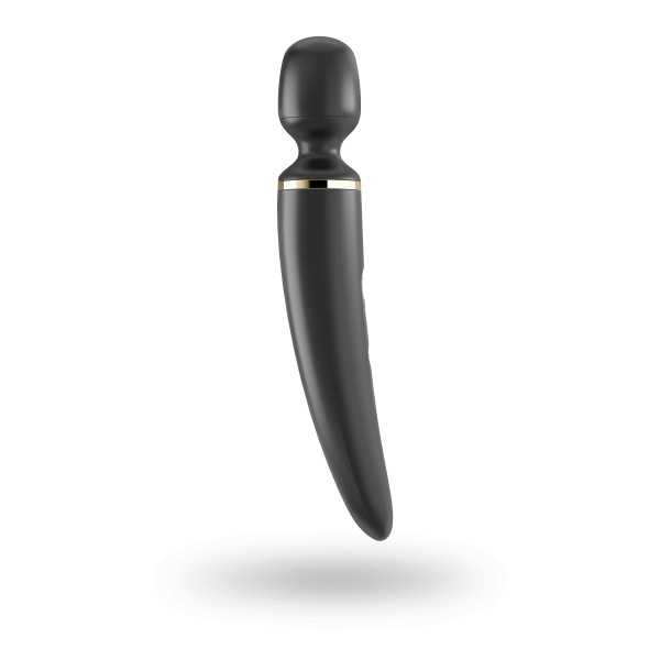 Вибромассажер Satisfyer Wand-er Woman (Black/Gold), водонепроницаемый, мощный, размер XXL