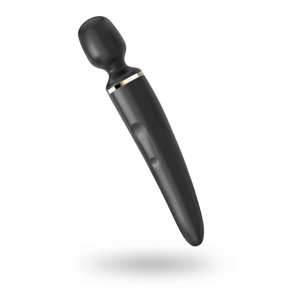 Вибромассажер Satisfyer Wand-er Woman (Black/Gold), водонепроницаемый, мощный, размер XXL