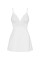 Сатиновый пеньюар с кружевом Obsessive 810-BAB-2 babydoll & thong S/M, белый, пеньюар, танга, Obsessive (Польща) - IntimLand
