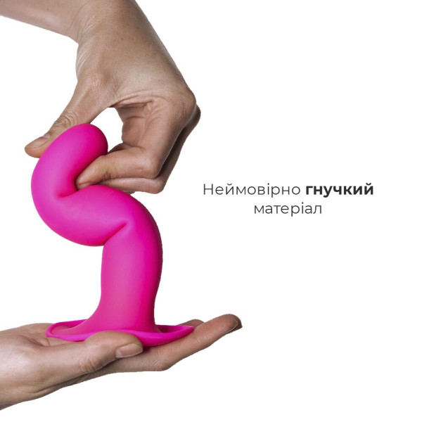 Дилдо с присоской Adrien Lastic Hitsens 4 Pink, отлично для страпона, диаметр 3,7см, длина 17,8см, Adrien Lastic (Іспанія) - IntimLand