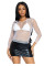 Сетчатый топ Leg Avenue Long Sleeves T-Shirts White, One Size, Leg Avenue (США) - IntimLand