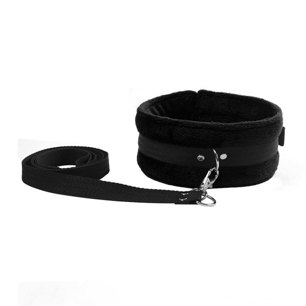 Набор ошейник с поводком и маска Art of Sex – Soft Touch Light, черный, Art of Sex (Украина) - IntimLand