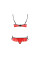 Комплект белья Passion Exclusive CHERRY SET OpenBra S/M, red, открытый лиф, трусики-юбочка, Passion (Польша) - IntimLand
