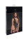 Боди Noir Handmade F297 Libido Deep-V bodysuit with collar, pearl chain and garter - L, Noir Handmade (Польща) - IntimLand