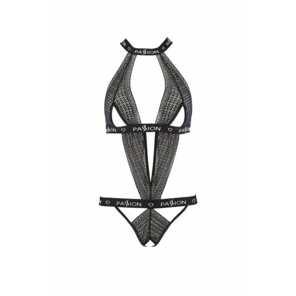Полупрозрачное боди с вырезами Passion Exclusive Mirajane Body black XXL/XXXL, black, Passion (Польша) - IntimLand