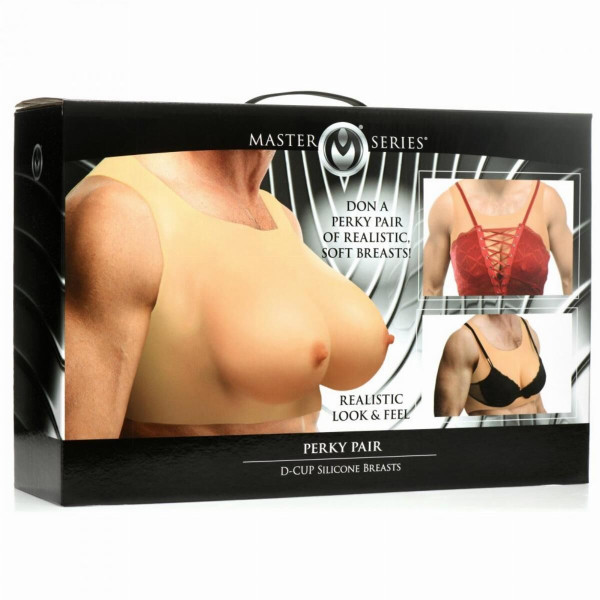 Накладная силиконовая грудь Master Series Perky Pair D-Cup Silicone Breasts, Master Series (США) - IntimLand