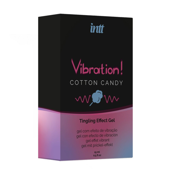 Жидкий вибратор Intt Vibration Cotton Candy (15 мл), густой гель, очень вкусный, действует до 30 мин, Intt (Бразилия-Португалия) - IntimLand