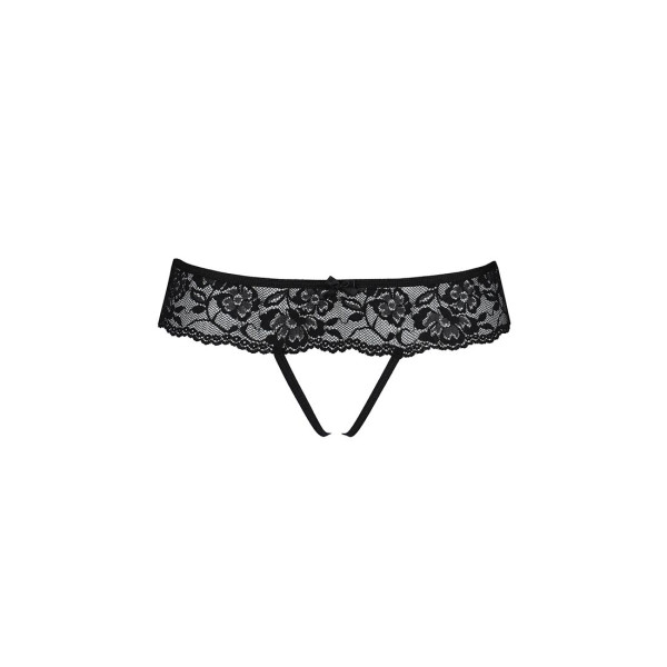 Кружевные стринги с доступом Passion SENIA THONG L/XL, black, Passion (Польша) - IntimLand
