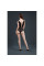 Боди Moonlight Model 11 XS-L Black, глубокое декольте, вставки из крупной сетки по бокам, имитация т, Moonlight (Испания) - IntimLand
