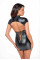 Платье Noir Handmade F309 Fantasy wetlook mini dress with lace up back - M