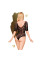 Боди Penthouse Midnight Visit XL Black, глубокая горловина, вырез на спине, рукава, Penthouse (Германия) - IntimLand