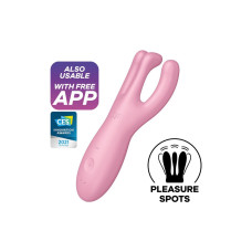 Клиторальный смарт-вибратор Satisfyer Threesome 4 Pink с тремя пальчиками
