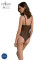 Боди Passion KERRIA BODY black, L/XL, с высокими вырезами и верхом балконет, Passion (Польша) - IntimLand
