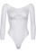Еротичне боді-бодістокінг Leg Avenue Snap crotch thong back teddy White M/L