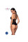 Сітчастий боді з халтером та ритмічним малюнком Passion Hima Body XXL/XXXL, black