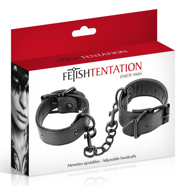 Наручники Fetish Tentation Adjustable Handcuffs, регулируемые, съемная цепочка с карабинами, Fetish Tentation (Франция) - IntimLand