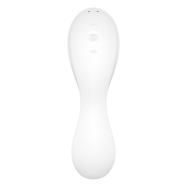 Вакуумный смарт-стимулятор с вибрацией Satisfyer Curvy Trinity 5 (White), управление со смартфона, Satisfyer (Германия) - IntimLand