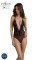 Боди Passion DROSERA BODY black, S/M, высокие вырезы, верх на завязках, Passion (Польша) - IntimLand