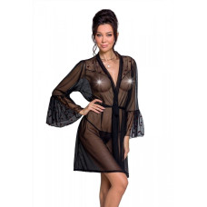 Воздушный пеньюар Passion LOVELIA PEIGNOIR L/XL, black