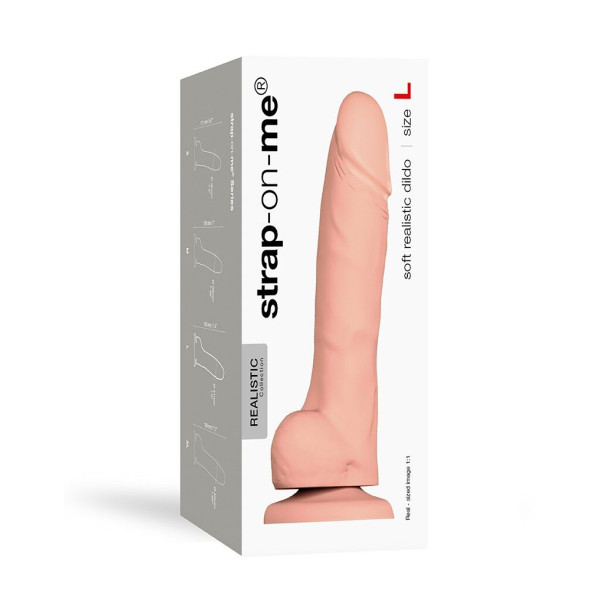 Реалистичный фаллоимитатор Strap-On-Me SOFT REALISTIC DILDO Vanilla - Size L, Strap-On-Me (Франция) - IntimLand