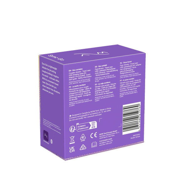 Смарт-вибратор для пар We-Vibe Sync GO Light Purple, We-Vibe (Канада) - IntimLand