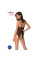 Боди с ажурным декором и открытым шагом Passion URSULA BODY L/XL, black, Passion (Польша) - IntimLand