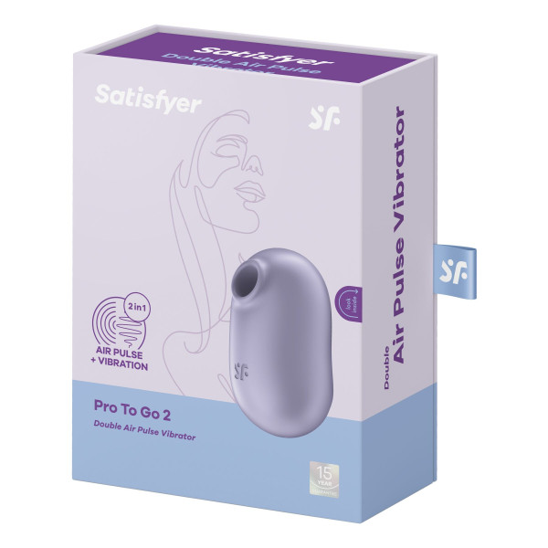 Вакуумный стимулятор с вибрацией Satisfyer Pro To Go 2 Violet, Satisfyer (Германия) - IntimLand
