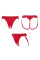 Трусики для страпона Strap-On-Me HARNAIS LINGERIE UNIQUE, One Size, красные, Strap-On-Me (Франция) - IntimLand