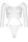 Эротическое боди Leg Avenue Top bodysuit with thong back White, Leg Avenue (США) - IntimLand