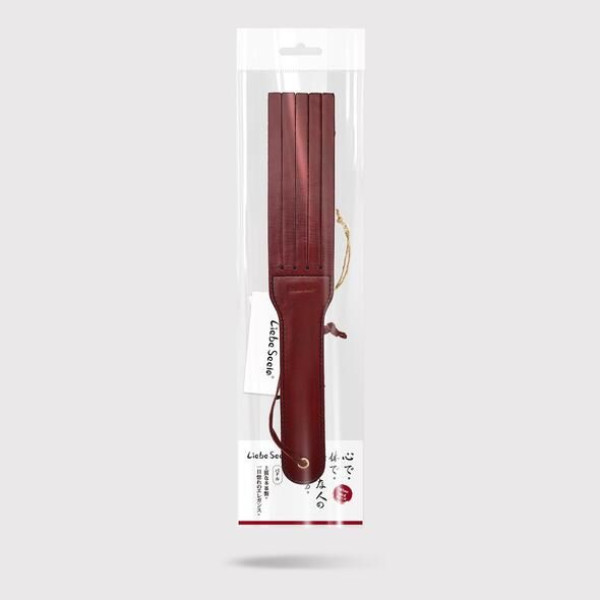 Двусторонний паддл Liebe Seele Wine Red Spanking Paddle, натуральная кожа, Liebe Seele - IntimLand