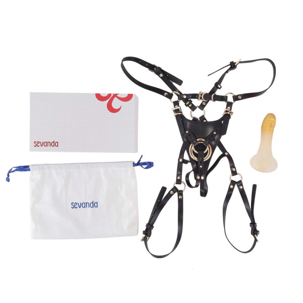 Страпон LOCKINK SEVANDA Queen Sheba Strapon - Golden Dildo, LOCKINK (Китай) - IntimLand