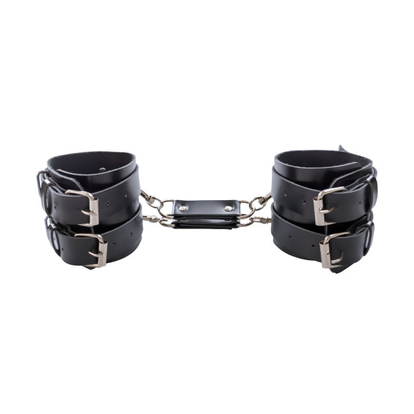 Наручники мужские Art of Sex - Handcuffs Dragons man из экокожи, цвет черный, Art of Sex (Украина) - IntimLand