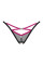 Трусики-стрінги Obsessive Novenes crotchless thong, XL/2XL, сітка, стрепи, прикраса зі стразами, від