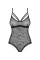 Кружевное боди с доступом 818-TED-1 teddy L/XL, черное, Obsessive (Польща) - IntimLand