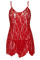 Сорочка беби-долл Leg Avenue Rose Lace Flair Chemise Red, One Size, Leg Avenue (США) - IntimLand
