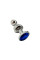 Металлическая анальна пробка Wooomy Lollypop Double Ball Metal Plug Blue S, диаметр 2,8 см, длина 8,, Wooomy (Испания) - IntimLand