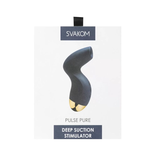 Вакуумный клиторальный стимулятор Svakom Pulse Pure Navy Blue, 5 режимов, 5 интенсивностей в каждом, Svakom (США) - IntimLand