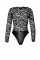 Боди Noir Handmade F296 Psyche bodysuit of lace and wetlook - L, Noir Handmade (Польща) - IntimLand