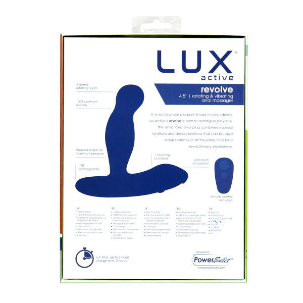 Массажер простаты с ротацией и вибрацией Lux Active Revolve, пульт ДУ, LUX Active (Канада) - IntimLand