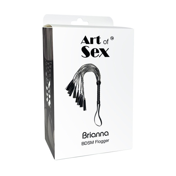 Ажурная плеть из экокожи Art of Sex - Brianna, цвет черный, Art of Sex (Украина) - IntimLand