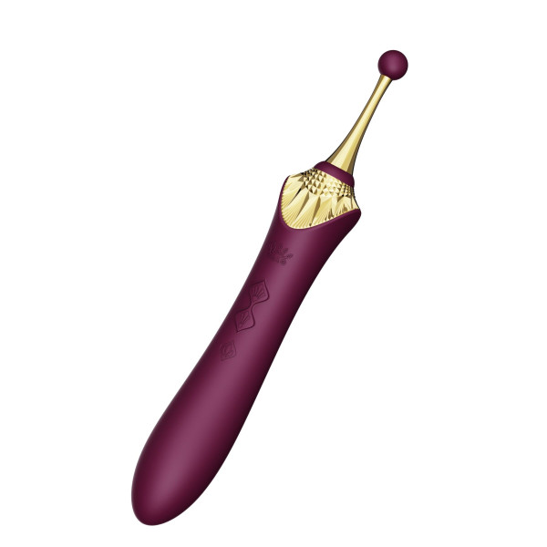 Мультифункциональный вибратор Zalo — Bess 2 Velvet Purple, 4 насадки, подогрев, Zalo (США) - IntimLand