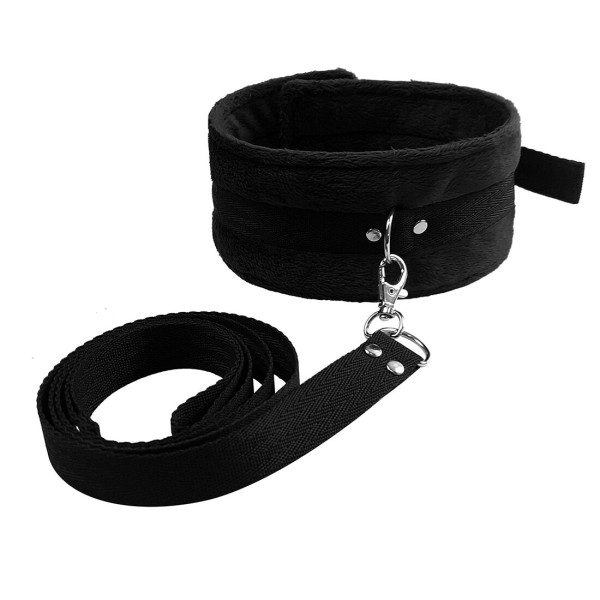 Набор ошейник с поводком и маска Art of Sex – Soft Touch Light, черный, Art of Sex (Украина) - IntimLand