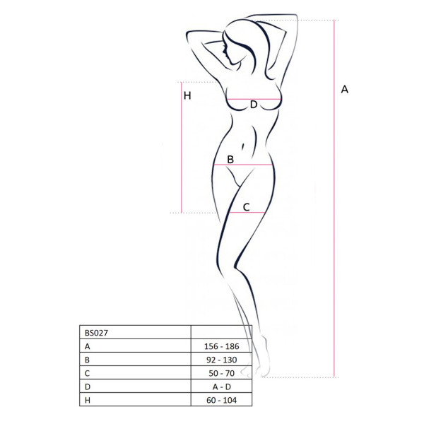 Бодистокинг Passion BS027 black, платье-сетка на бретелях, очень откровенное, Passion (Польша) - IntimLand