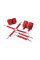 Набор для БДСМ 3 в 1 Feral Feelings BDSM Kit 3 Red, red, наручники, поножи, крестовина, Feral Feelings (Украина) - IntimLand