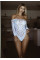 Еротичне боді-бодістокінг Leg Avenue Snap crotch thong back teddy White M/L