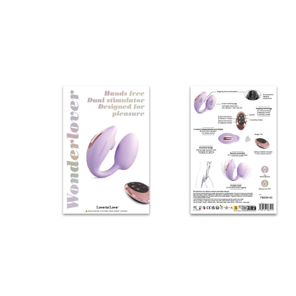 Виброяйцо с вакуумной клиторальной стимуляцией Love To Love Wonderlover VIVA MAUVE, Love To Love (Франция) - IntimLand