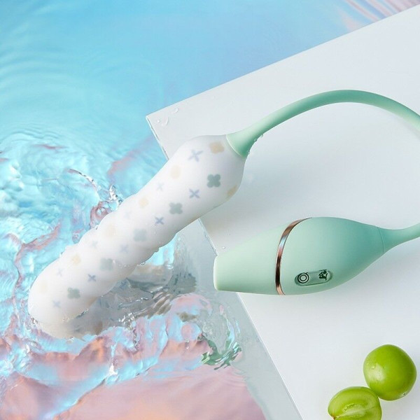 Пульсатор с вакуумным стимулятором KISTOY Cathy Pro на гибкой сцепке, подключение к смартфону, KISSTOY (Китай) - IntimLand