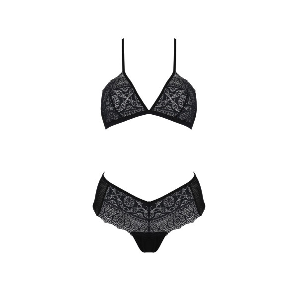 Комплект Passion KERRIA BIKINI black, L/XL, бралетт и трусики-бикини, Passion (Польша) - IntimLand